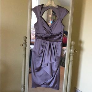 Maggy London Silver Keyhole Back Dress